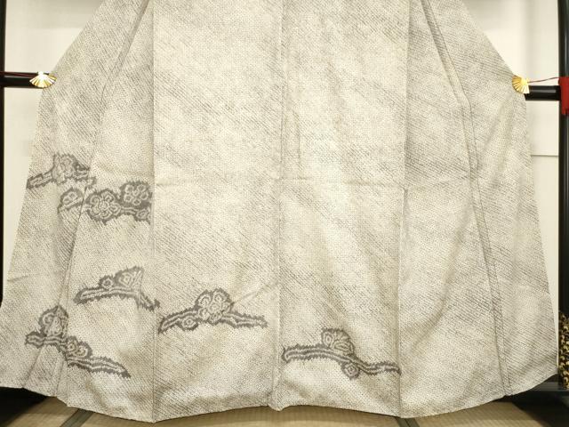 平和屋着物●訪問着 総絞り 枝花文 正絹 逸品 未使用 AABF2843ck