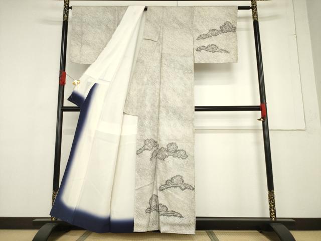平和屋着物●訪問着 総絞り 枝花文 正絹 逸品 未使用 AABF2843ck