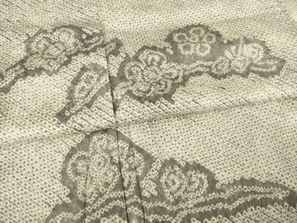 平和屋着物●訪問着 総絞り 枝花文 正絹 逸品 未使用 AABF2843ck