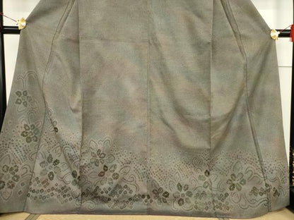 平和屋着物●菅原工房 菅原結作 漢方染紬 訪問着 舞花文 正絹 逸品 AABF2844ck