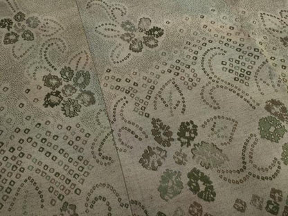 平和屋着物●菅原工房 菅原結作 漢方染紬 訪問着 舞花文 正絹 逸品 AABF2844ck