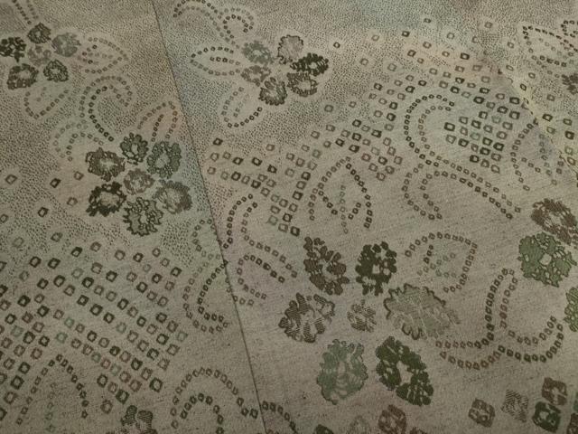 平和屋着物●菅原工房 菅原結作 漢方染紬 訪問着 舞花文 正絹 逸品 AABF2844ck