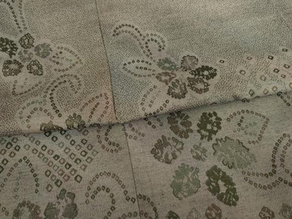 平和屋着物●菅原工房 菅原結作 漢方染紬 訪問着 舞花文 正絹 逸品 AABF2844ck