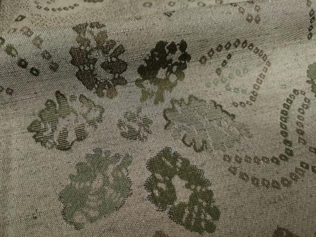 平和屋着物●菅原工房 菅原結作 漢方染紬 訪問着 舞花文 正絹 逸品 AABF2844ck