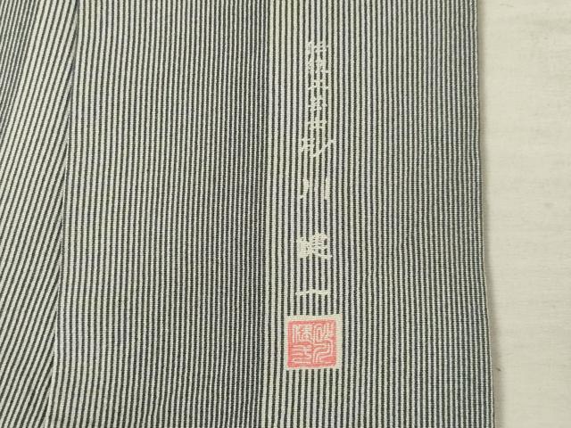 平和屋着物●伝統工芸士 砂川健一 江戸小紋 間道 正絹 逸品 AABF2852ck