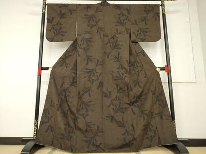 平和屋着物●結城紬 100亀甲 束ね熨斗文 正絹 逸品 AABF2859ck