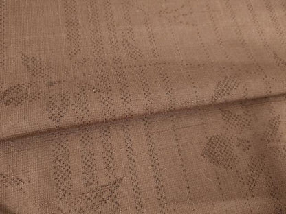 平和屋着物●結城紬 草花間道 正絹 逸品 AABF2861ck