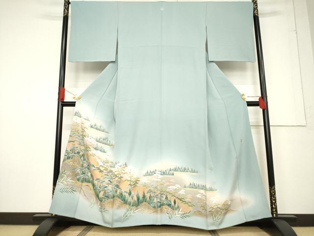 平和屋着物●豪華色留袖 友禅 作家物 風景文 暈し染め 金彩 鈴乃屋扱い 正絹 逸品 AABF2868ck