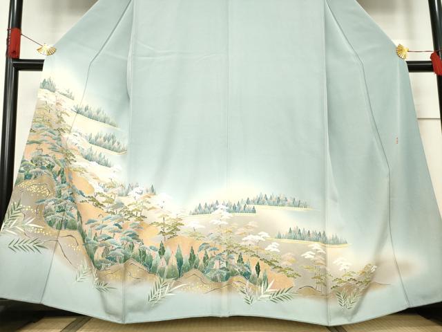 平和屋着物●豪華色留袖 友禅 作家物 風景文 暈し染め 金彩 鈴乃屋扱い 正絹 逸品 AABF2868ck