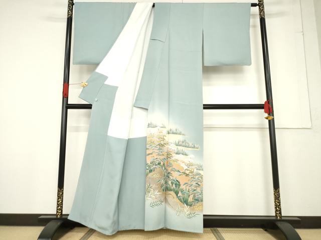平和屋着物●豪華色留袖 友禅 作家物 風景文 暈し染め 金彩 鈴乃屋扱い 正絹 逸品 AABF2868ck