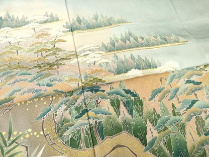 平和屋着物●豪華色留袖 友禅 作家物 風景文 暈し染め 金彩 鈴乃屋扱い 正絹 逸品 AABF2868ck