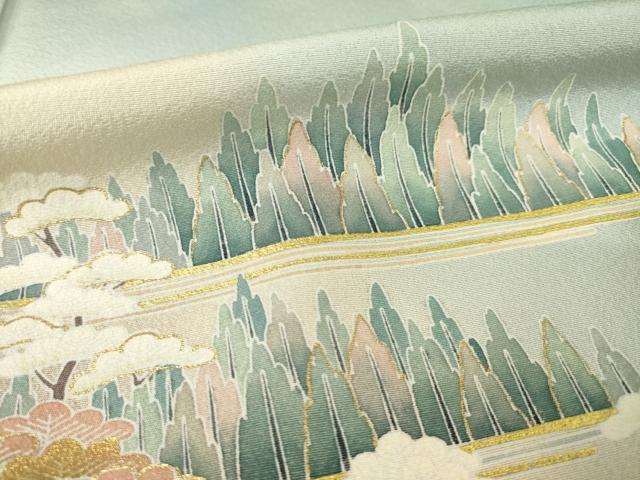 平和屋着物●豪華色留袖 友禅 作家物 風景文 暈し染め 金彩 鈴乃屋扱い 正絹 逸品 AABF2868ck