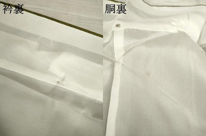 平和屋着物●お召 小葵 鶯茶色 正絹 逸品 AABF2869ck