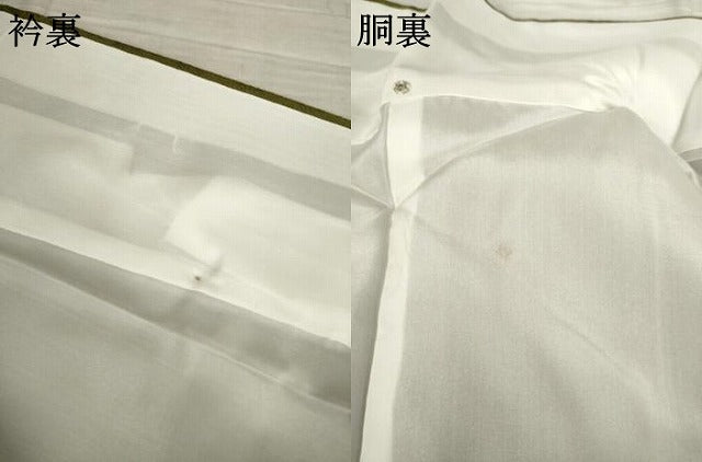 平和屋着物●お召 小葵 鶯茶色 正絹 逸品 AABF2869ck