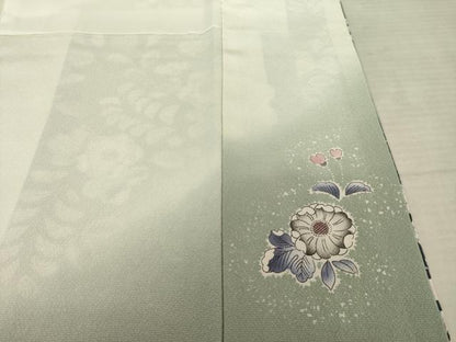 平和屋着物●訪問着 辻が花 絞り 舞花文 暈し染め 正絹 逸品 AABF2877ck