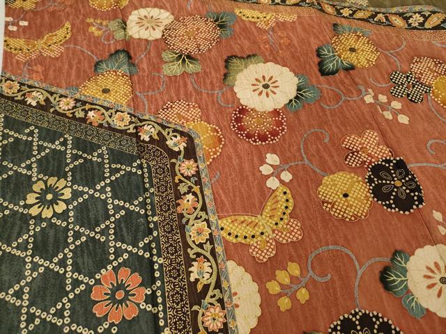 平和屋着物●訪問着 花蝶唐草文 金彩 正絹 逸品 AABF2881ck