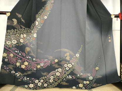 平和屋着物●吉乃一廉 幻の辻が花 訪問着 舞花文 金彩 正絹 逸品 AABF2887ck