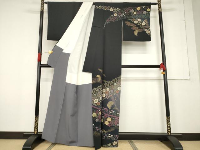 平和屋着物●吉乃一廉 幻の辻が花 訪問着 舞花文 金彩 正絹 逸品 AABF2887ck