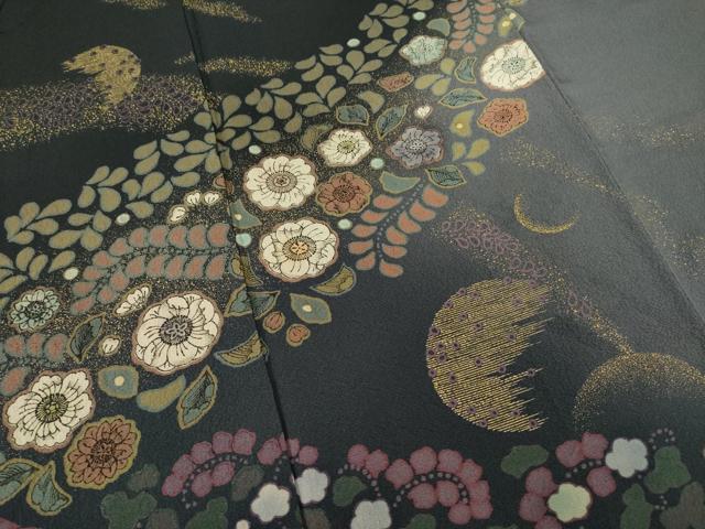 平和屋着物●吉乃一廉 幻の辻が花 訪問着 舞花文 金彩 正絹 逸品 AABF2887ck