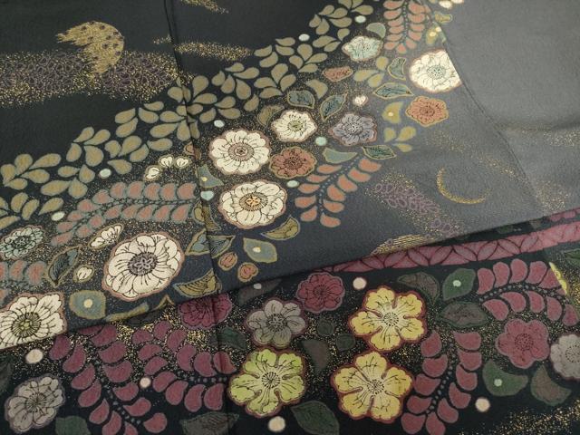 平和屋着物●吉乃一廉 幻の辻が花 訪問着 舞花文 金彩 正絹 逸品 AABF2887ck