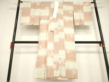 平和屋着物●長襦袢 無双仕立て 市松花唐草文 やまと誂製 正絹 逸品 AABF2891ck