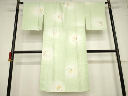平和屋着物●長襦袢 袷 貝合わせ花文 暈し染め さが美扱い 正絹 逸品 AABF2894ck