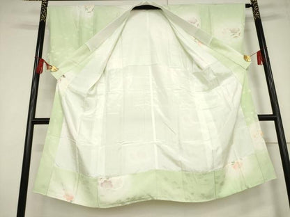 平和屋着物●長襦袢 袷 貝合わせ花文 暈し染め さが美扱い 正絹 逸品 AABF2894ck