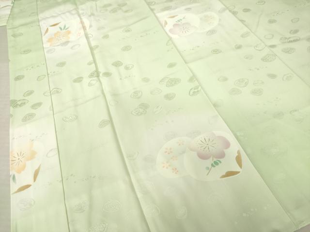 平和屋着物●長襦袢 袷 貝合わせ花文 暈し染め さが美扱い 正絹 逸品 AABF2894ck