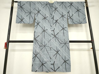 平和屋着物●長襦袢 無双仕立て 幾何学花文 半衿刺繍 正絹 逸品 未使用 AABF2895ck
