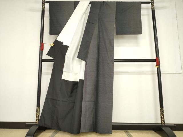 平和屋着物●本場大島紬 カタス9マルキ 間道 正絹 逸品 AABF2901ck