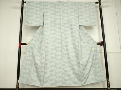 平和屋着物●ジャパンオートクチュール 渡辺雪三郎 小紋 草花文 金彩 正絹 逸品 AABF2905ck