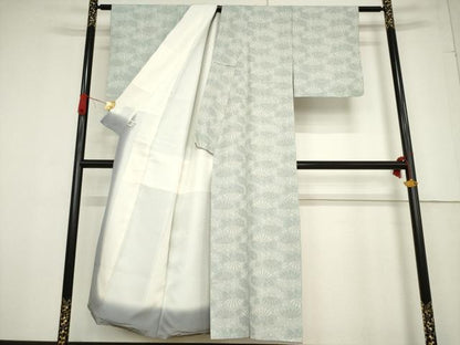 平和屋着物●ジャパンオートクチュール 渡辺雪三郎 小紋 草花文 金彩 正絹 逸品 AABF2905ck