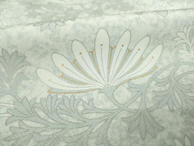 平和屋着物●ジャパンオートクチュール 渡辺雪三郎 小紋 草花文 金彩 正絹 逸品 AABF2905ck