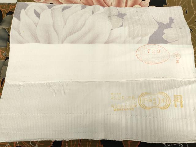 平和屋着物●創業460年・千總 小紋 大輪の菊 丹後ちりめん 反端・たとう紙付き 正絹 逸品 AABF2906ck