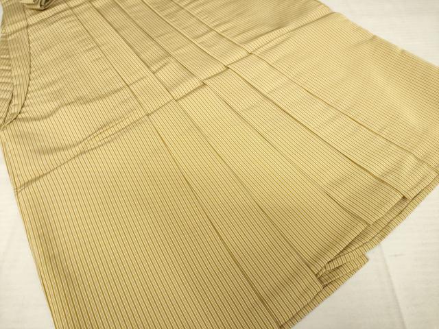 平和屋着物●男性 人間国宝 甲田綏郎 精好仙台平 馬乗り袴 縞 正絹 逸品 AABF2907ck