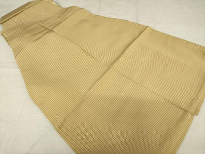 平和屋着物●男性 人間国宝 甲田綏郎 精好仙台平 馬乗り袴 縞 正絹 逸品 AABF2907ck