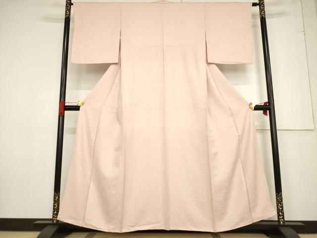 平和屋着物●上質な色無地 一斤染色 正絹 逸品 AABF2912ck
