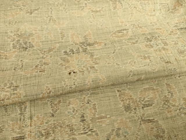 平和屋着物●上質な紬 花唐草文 正絹 逸品 AABF2913ck