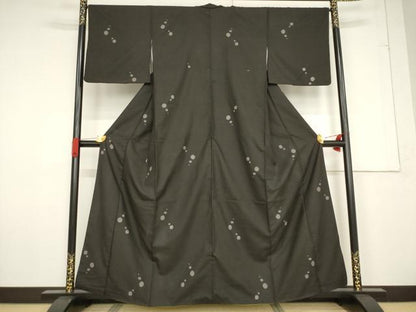 平和屋着物●本場大島紬 カタス9マルキ 丸文 地空き 正絹 逸品 AABF2917ck