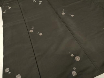 平和屋着物●本場大島紬 カタス9マルキ 丸文 地空き 正絹 逸品 AABF2917ck
