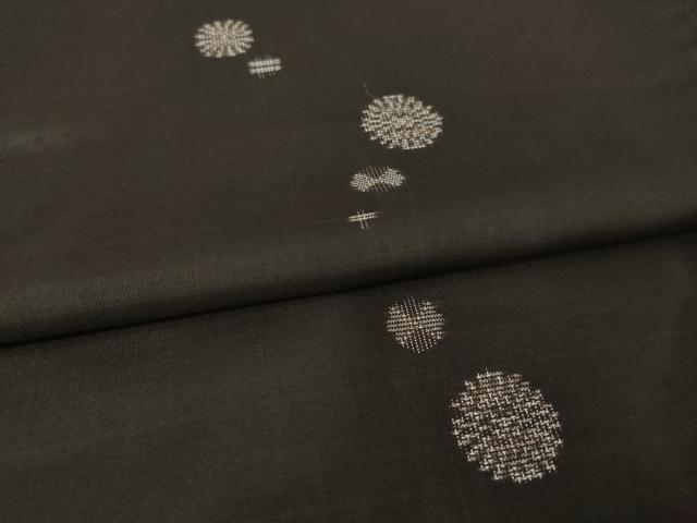 平和屋着物●本場大島紬 カタス9マルキ 丸文 地空き 正絹 逸品 AABF2917ck