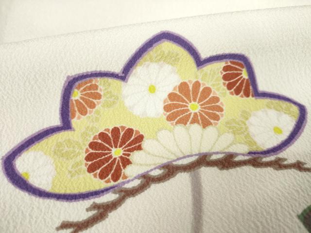 平和屋着物●訪問着　駒刺繍　松　暈し染め　洗える着物　AABF2919ck