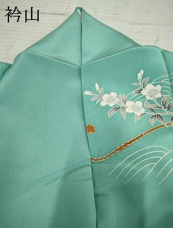 平和屋着物●訪問着　花筏文　暈し染め　金彩　ロング丈　正絹　逸品　AABF2921cs
