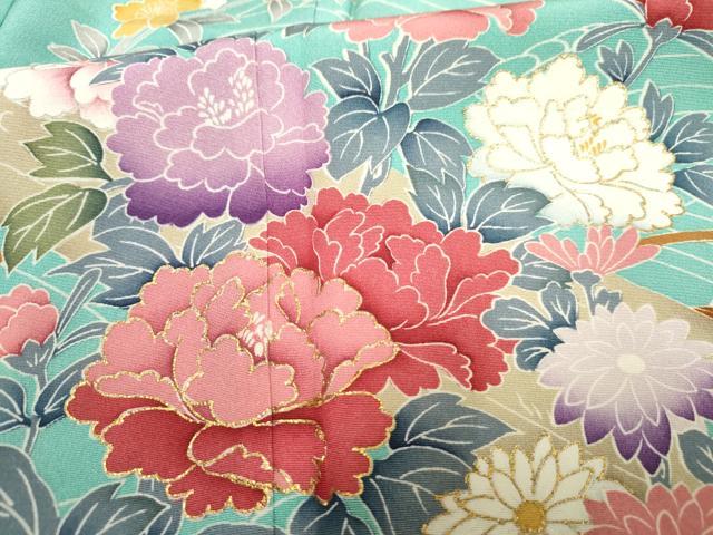 平和屋着物●訪問着　花筏文　暈し染め　金彩　ロング丈　正絹　逸品　AABF2921cs