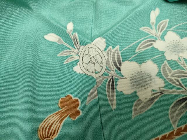 平和屋着物●訪問着　花筏文　暈し染め　金彩　ロング丈　正絹　逸品　AABF2921cs