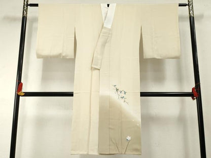 平和屋着物●長襦袢　袷　枝花文　暈し染め　正絹　逸品　AABF2922cs