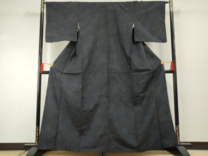 平和屋着物●上質な紬　風景文　正絹　逸品　AABF2923cs