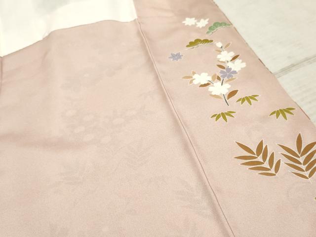 平和屋着物●訪問着　駒刺繍　花籬文　暈し染め　金彩　正絹　逸品　未使用　AABF2924cs