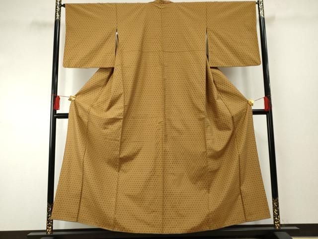 平和屋着物●上質な紬　変わり縞　正絹　逸品　AABF2925cs