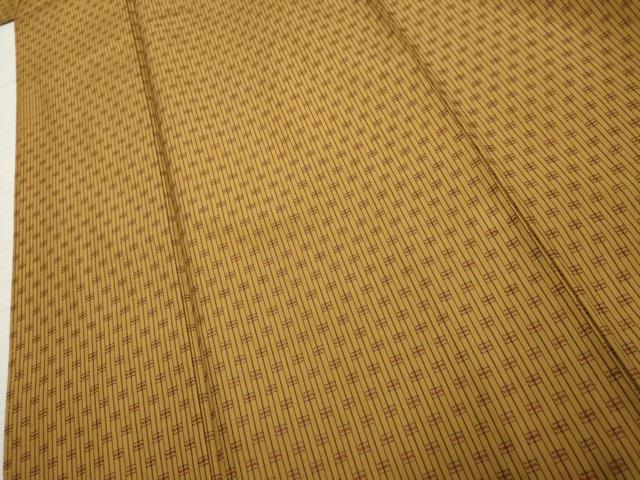 平和屋着物●上質な紬　変わり縞　正絹　逸品　AABF2925cs